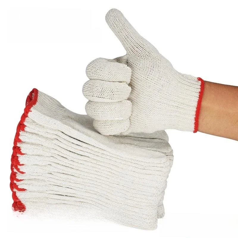

Wear-Resistant Cotton Yarn Industrial Protection Gloves Thickened Cotton Thread Labor Protection Gloves for Home Use