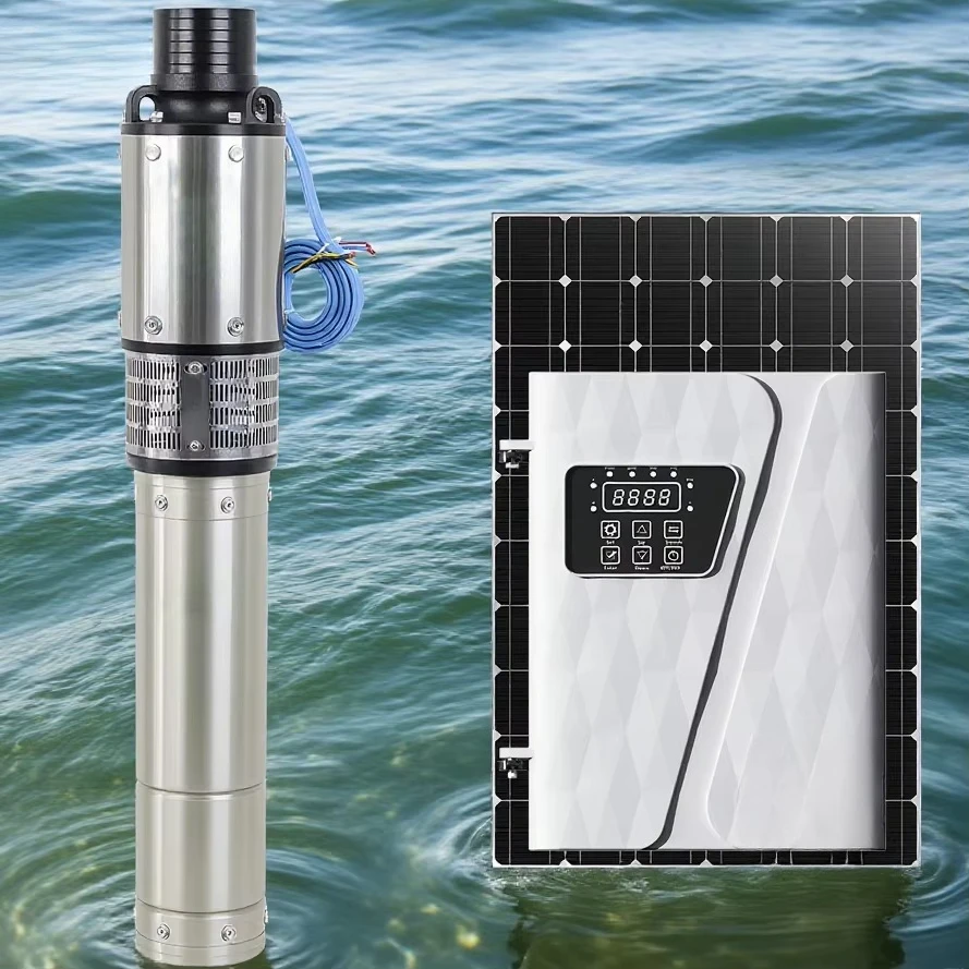 Pump Customizable High Pressure Bomba De Agua Solar11000W Solar Water Pump Motor AC/DC Hybrid Solar Submersible