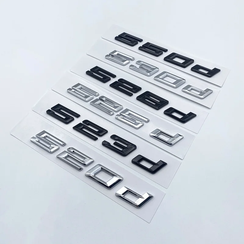 

New ABS Letters Glossy Black Car Emblem Sticker ﻿For E39 E60 E61 F07 F10 F11 5 Series 520d 525d 528d 530d 535d 540d 545d 550d