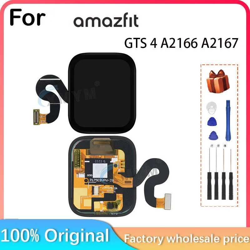 New For Huami Amazfit GTS 4 A2166 A2167 LCD Display + Touch Display For Amazfit GTS 4 A2166 A2167 Amoled Display Assembly