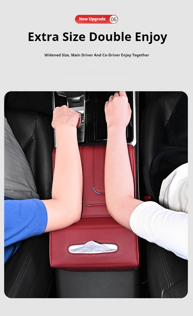 중앙 콘솔 팔걸이 쿠션 가죽 팔걸이 패드, 휴대용 자동차 팔걸이 베개 커버, 아우디 BMW 메르세데스