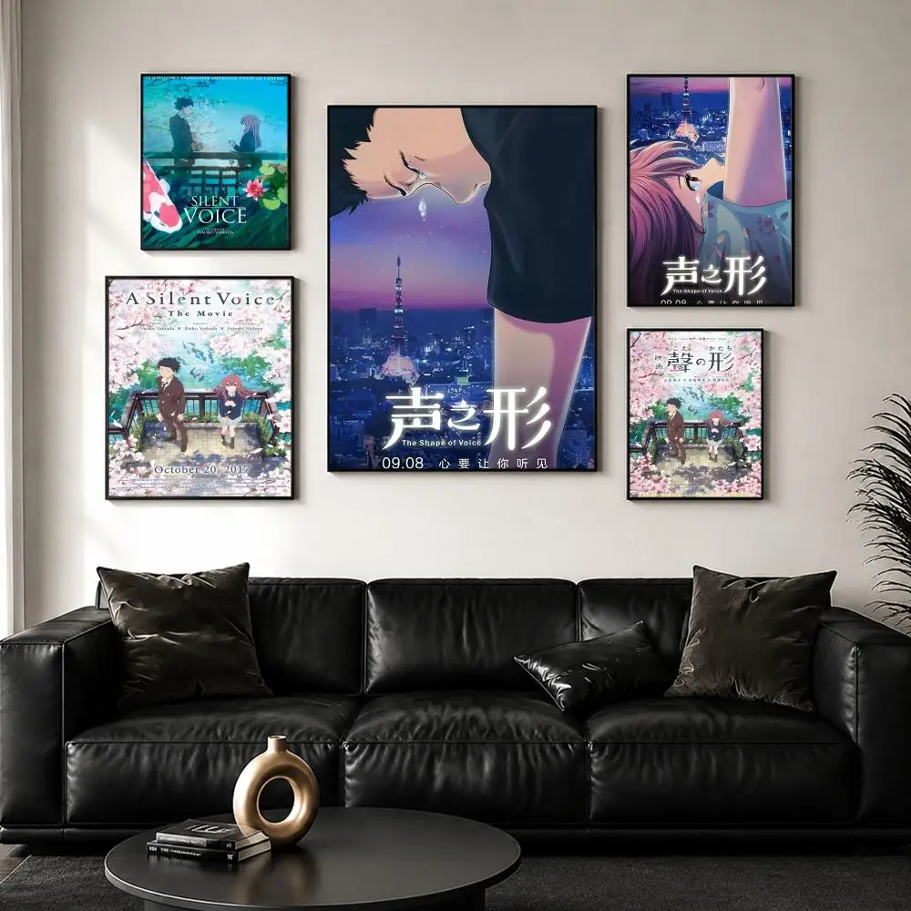 Movie A S-silent Voice Painting Calligraphy Wall Art Canvas Poster Premium Home Decor Print for Living Room Bedroom