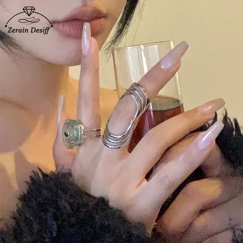 

Zerain Desiff Fashion Rings Invasion Planning Niche High Sense Medieval Spider Symbol Knuckle Ring Female Accessories for Women