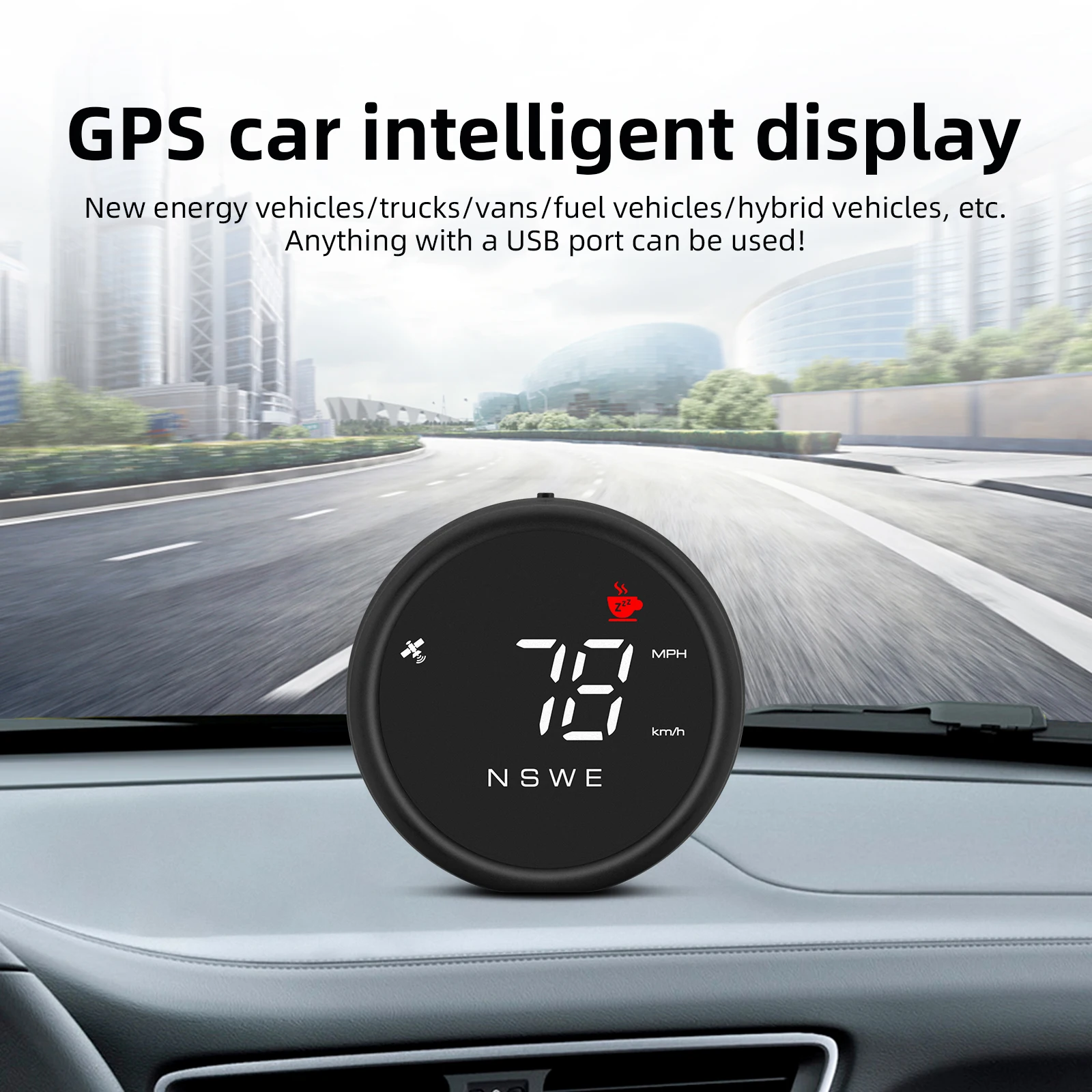 

2023 New Speedometer HUD Car Universal Head up display ADAS Inertial GPS Speedometer Car Accessories Auto Meter ADAS Alarm