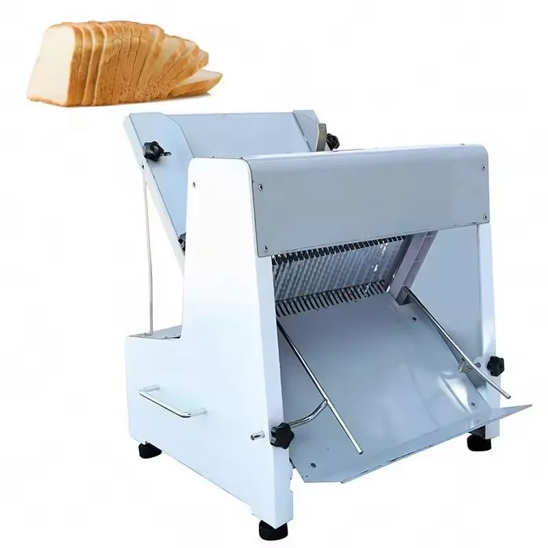 Hot-Sale Commercial Adjustable Automatic Bakery Bread Slicer Equipment Stainless Steel Electric Toast Bread Slicer Machine