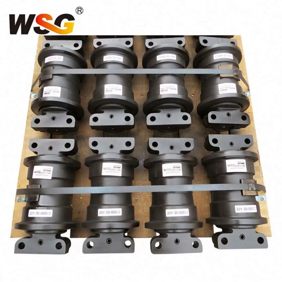 

50Mn PC60 Heavy Duty Flange Roller Track Wheels For Komatsu