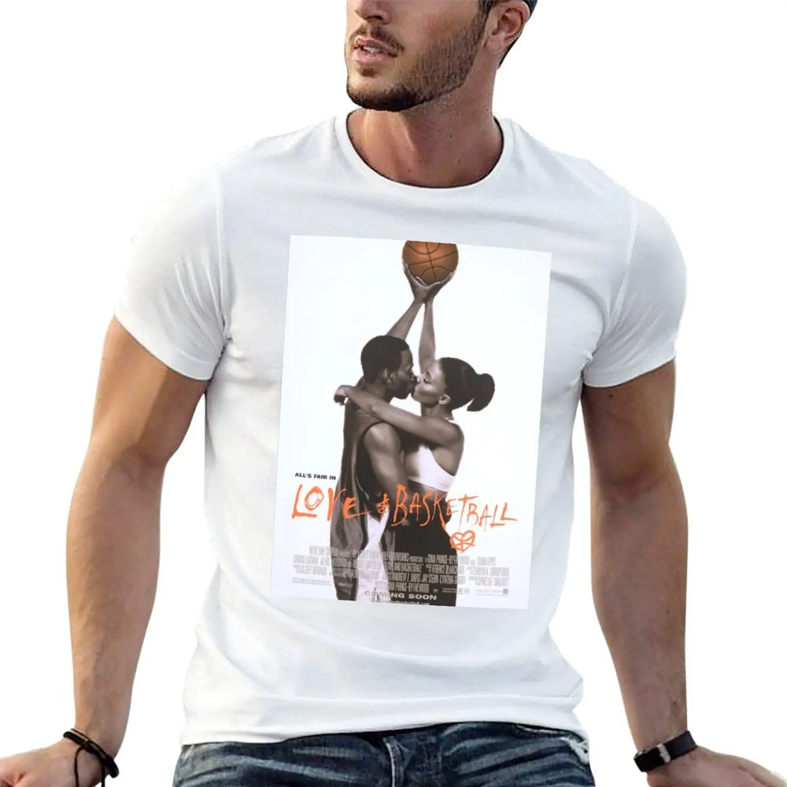

man high man cotton quality T-Shirt MOVIE shirt BASKETBALL LOVE tshirt t & POSTER