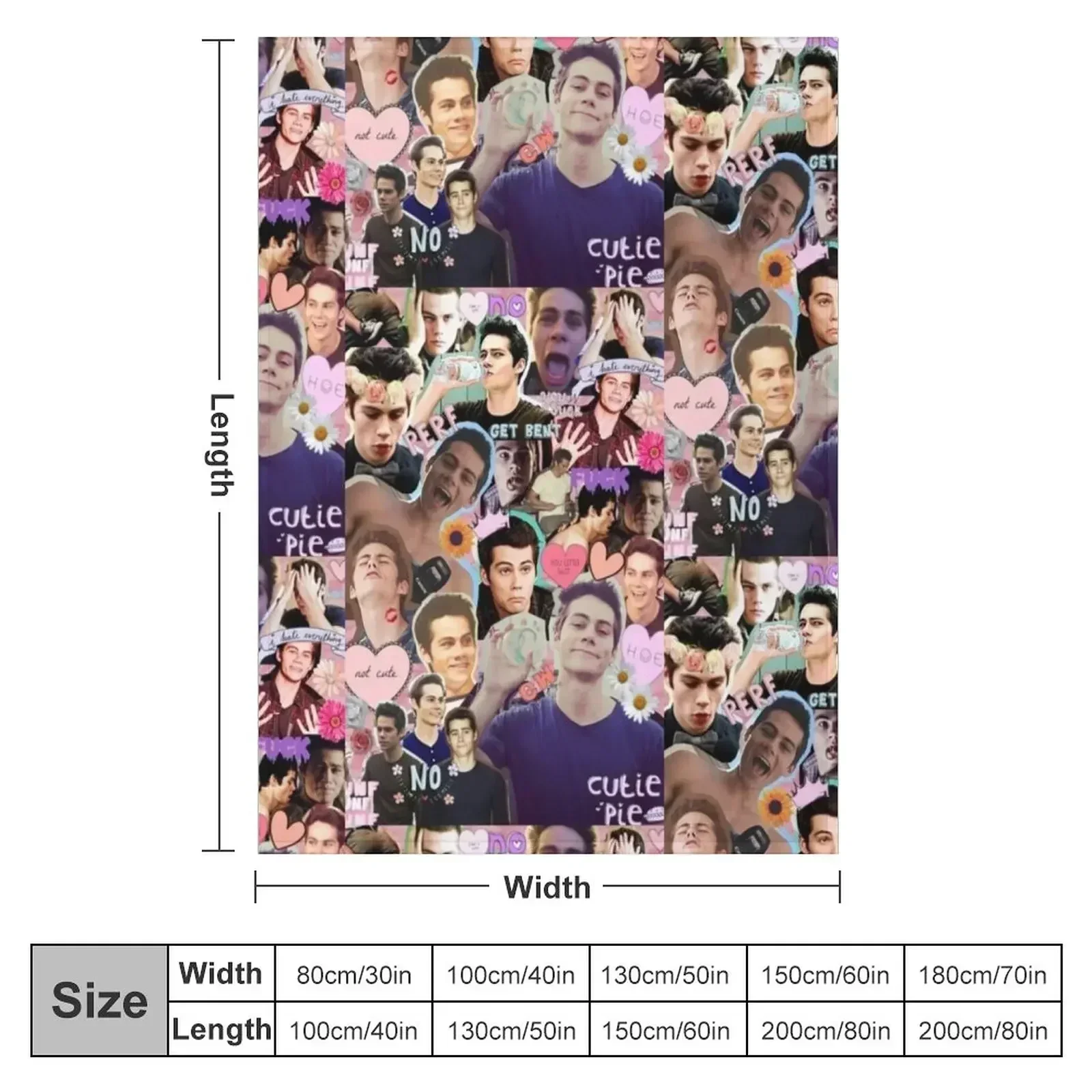 Dylan O’Brien collage Throw Blanket couch cozy soft plush fuzzy picnic outdoor blanket