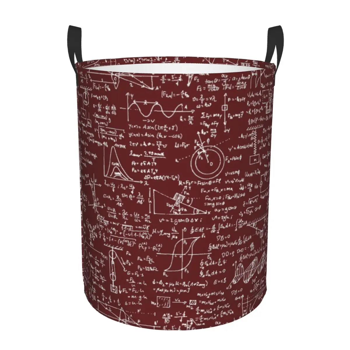 Fizik denklemleri bordo çamaşır sepeti katlanabilir matematik bilim öğretmeni geometrik hediye giysi çocuk oyuncak depolama Bin için sepet