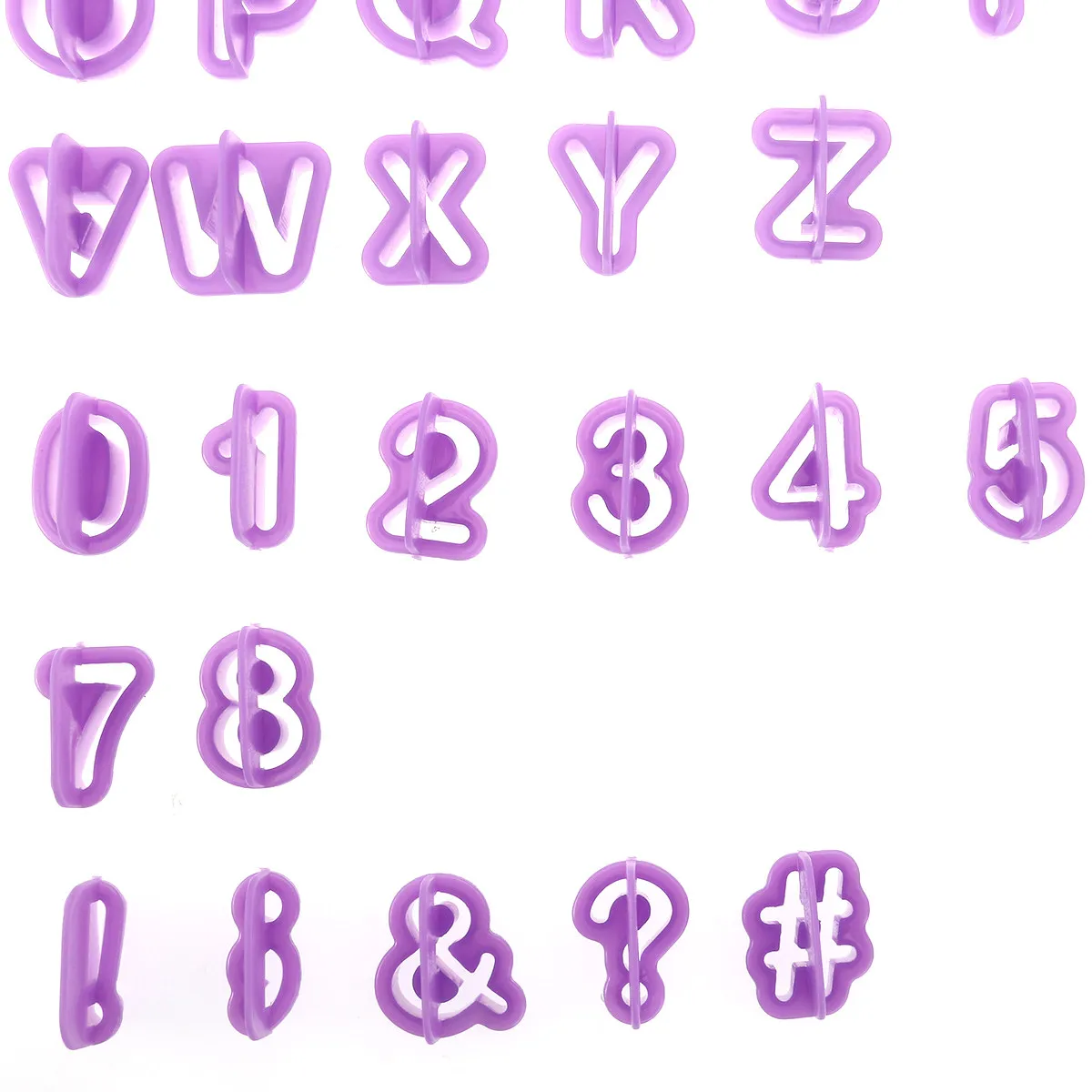 40Pcs Biscuit Mould Alphabet Number Cookie Cutters Pliable Easy Use Flexible Fondant Cake Chocolate DIY DIY Alphabet Letter