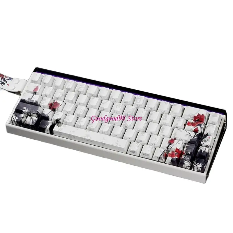 Plums Blossoms PBT Keycaps for MXes OEM Profile 60/68Key Oil Resistant Keycap W8EC