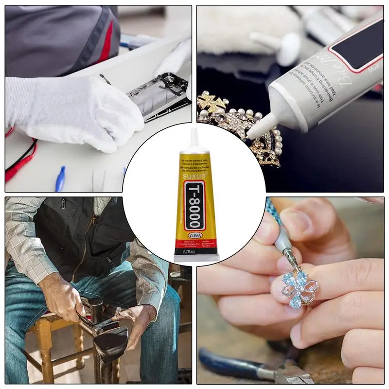 Cell Phone Repair Adhesive Phone Screen Glue T8000 Transparent Rhinestone Glue For Fabric Jewelry Glue Multifunction Hone Glue