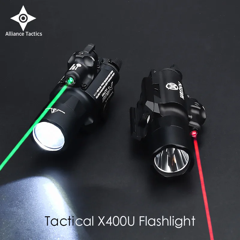 

Wadsn X400 X400U X400V LED Laser Flashlight Red Green Dot Indicator Airsoft Weapon Hunting Gun Hanging Pistol Light