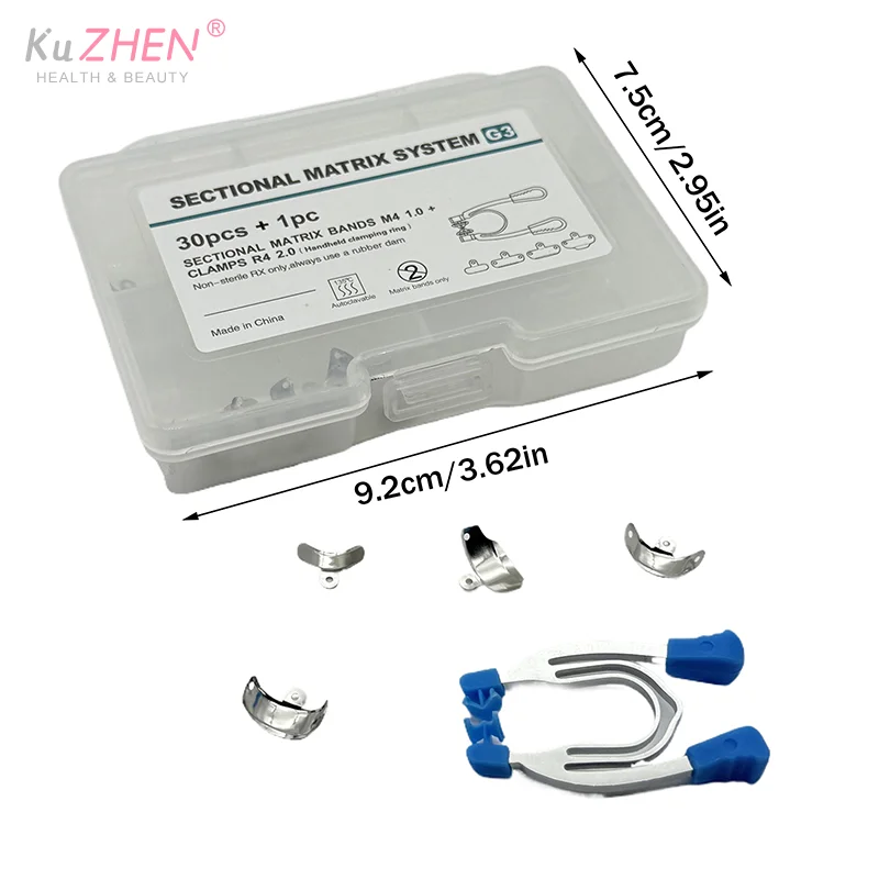 العصابات مصفوفة الأسنان المصفوفات المعدنية المشبك حلقة الاقسام احيط مصفوفة نظام أدوات طبيب الأسنان عبوة مواد مختبر طب الأسنان #6