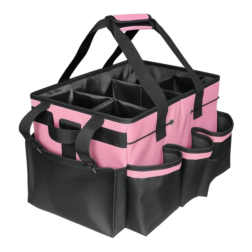 Large Cleaning Caddy Bag Cleaning Caddy Professional Housekeeper Bag Black Cleaning Caddy Bag Removable Divider