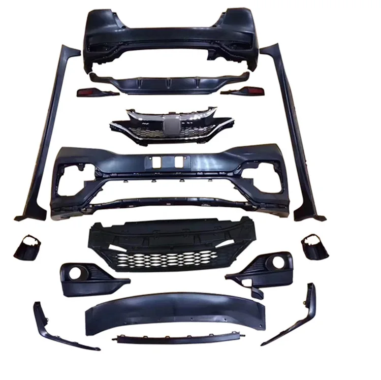 

Suitable For 14-18 Honda Fit Modification Japanese Version Large Surrounding Front Bar And Rear Bar Side Skirt Modification