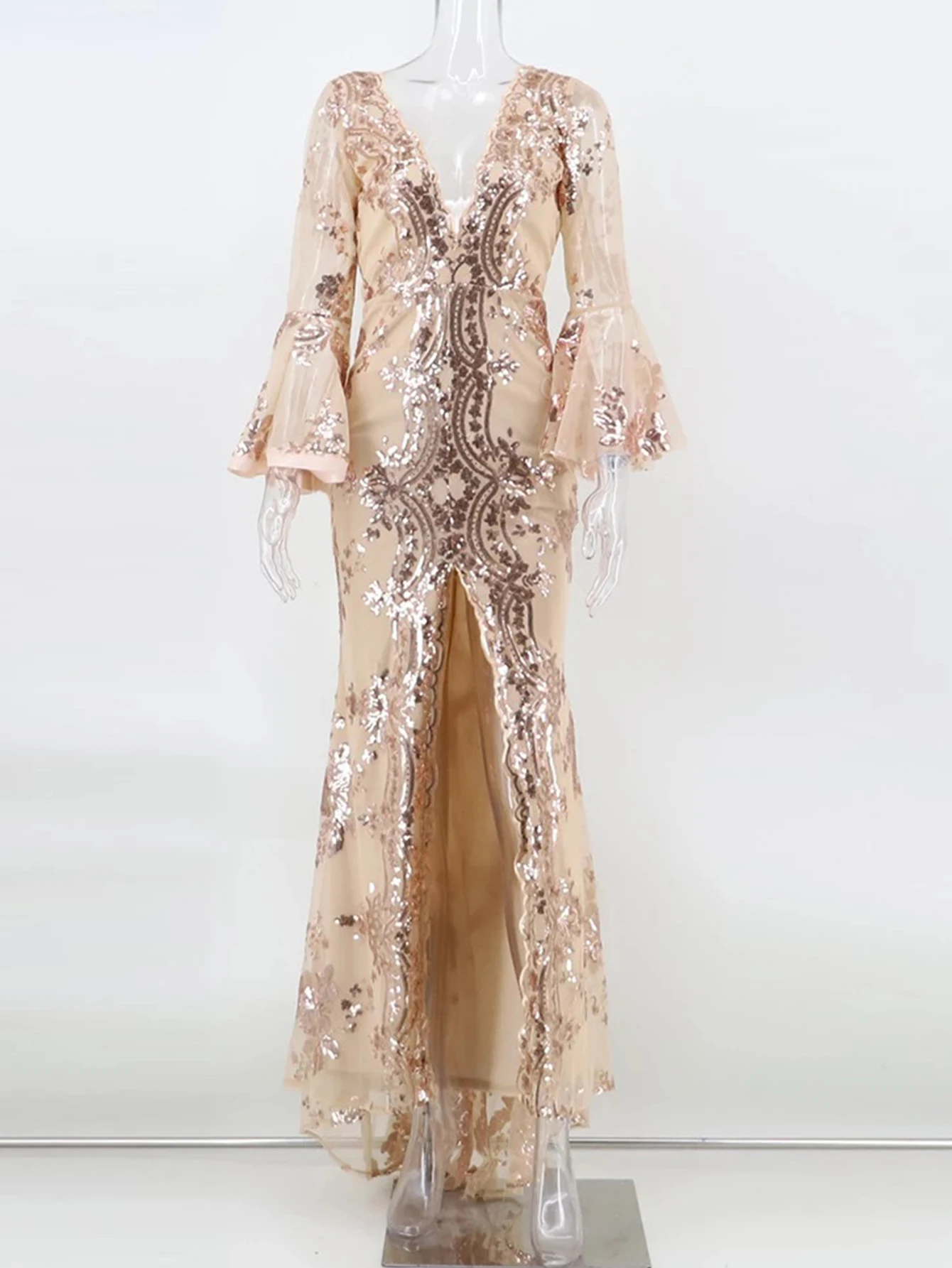Sexy club Party Sequin maxi Dress women summer dress elegant bodycon vintage woman Long dresses clothes vestidos Dropshipping - Image 3