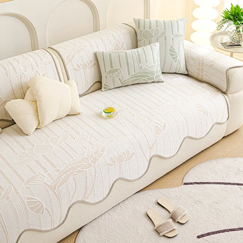 

Irregular Ice Cooling Sofa Cover Universal Sofa Pad for Living Room Summer Non-slip Luxury Couch Mat Towel Home Fundas Sofa 쇼파패드