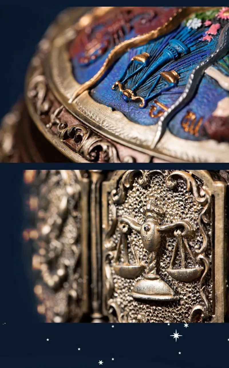 صندوق تشغيل الموسيقى الدائري المضيء هدية عيد ميلاد قلب الفتاة كوكبة الصديقة