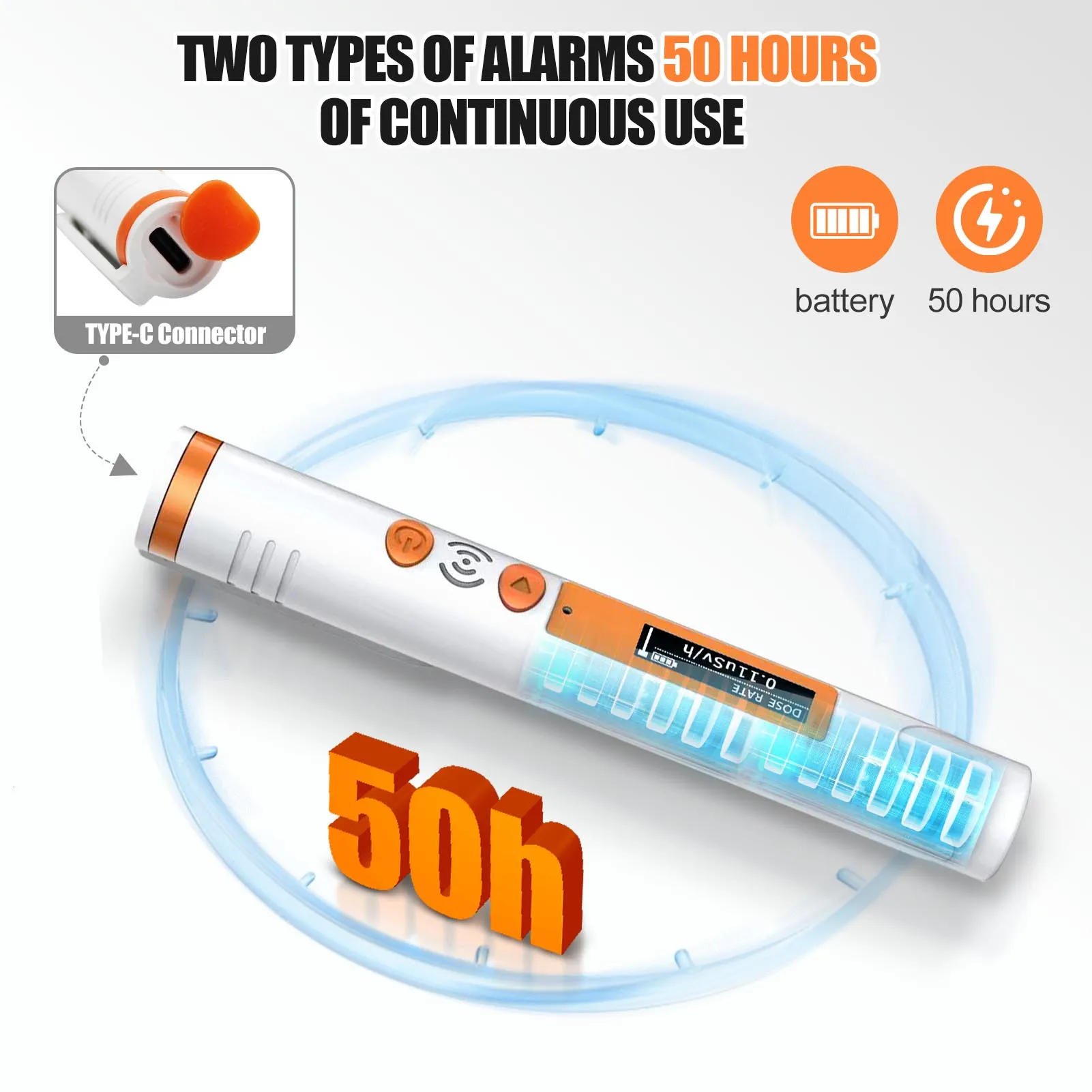 Nuclear portátil con pantalla Lcd Beta Gamma contador Geiger de rayos X Detector de radiación Nuclear Monitor de radiación