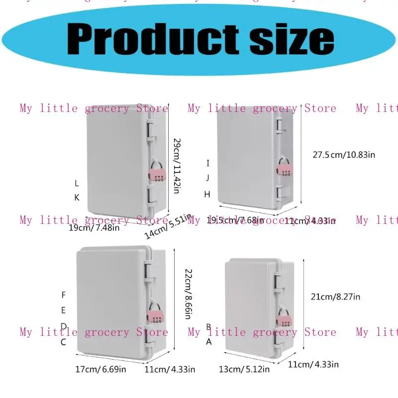 D5BD Water Resistant Power Outlet Case Childproof Locking System Plastic for Outdoor