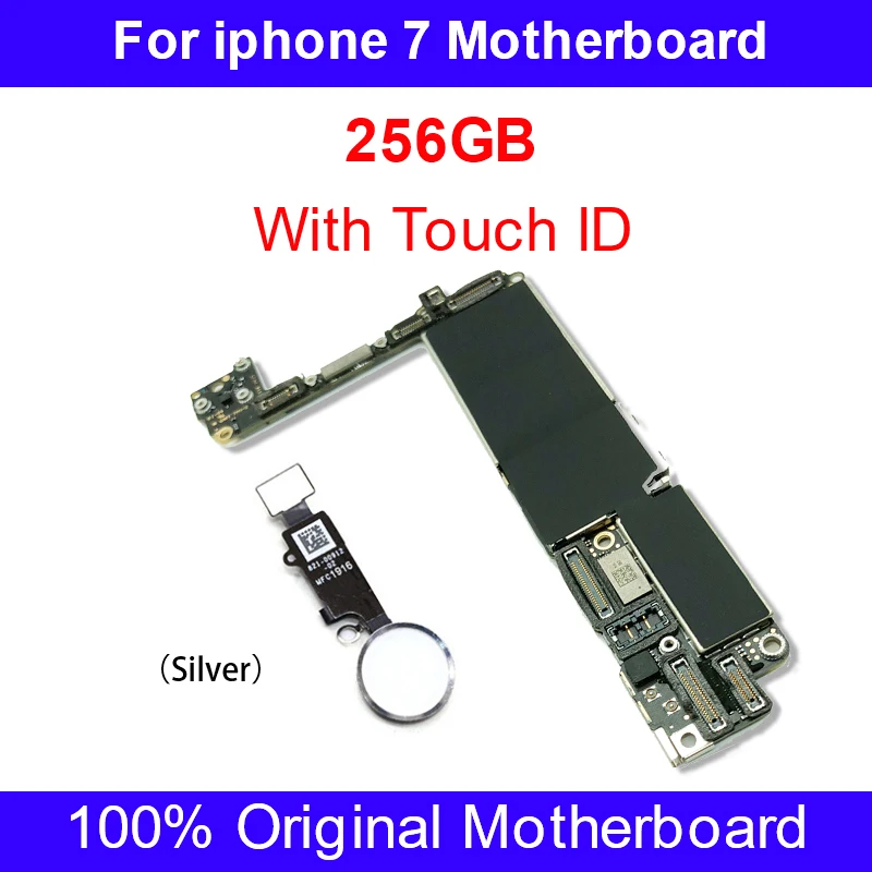 Original Motherboard For IPhone 7  Motherboards No ID Account Logic Board Mainboard With Touch ID Motherboard Mainboard