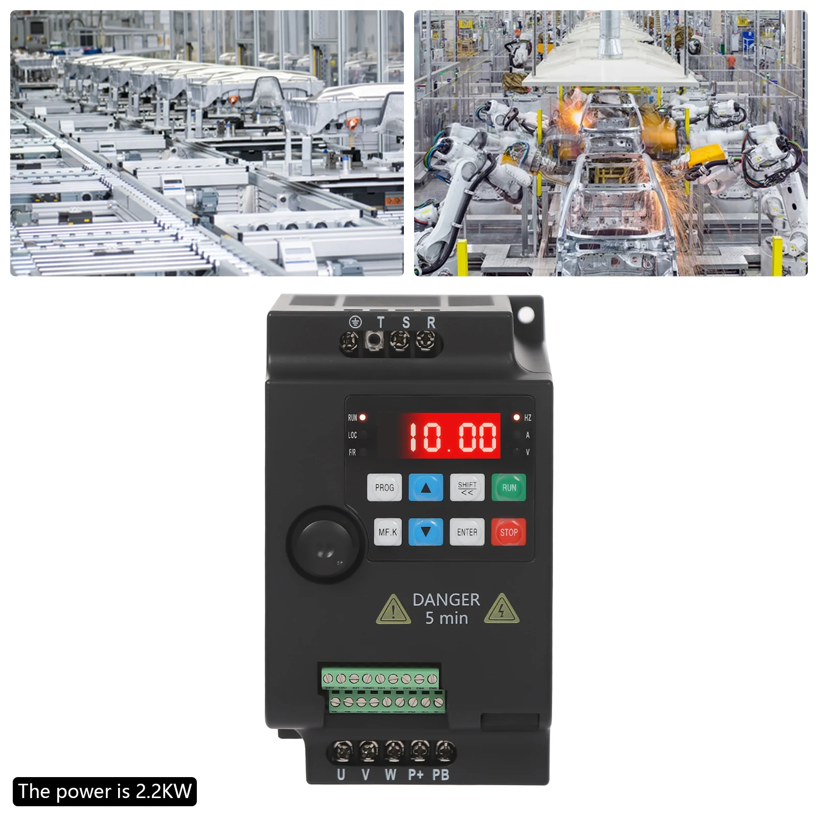 

НОВЫЙ инверторный преобразователь частоты 3HP 2.2KW VFD, частотный преобразователь для шпиндельного двигателя ЧПУ, однофазный в трехфазный, для управления скоростью двигателя