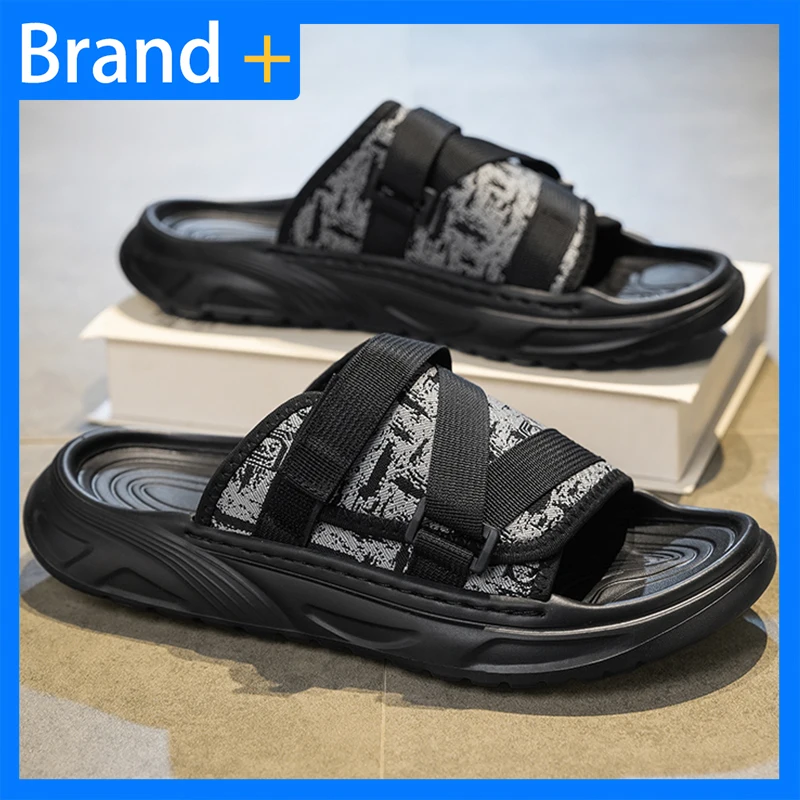 

Men Sandals Trendy Home Open Toe Anti Odor Casual Slippers Summer Outdoor Daily Wear Versatile Non-slip Soft Beach Sandals Youth