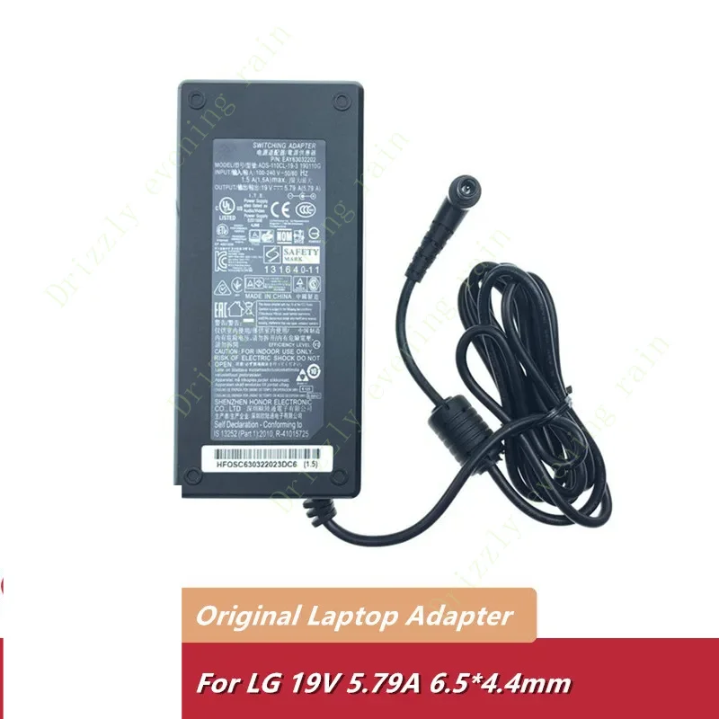 Genuine ADS-110CL-19-3 190110G 19V 5.79A Switching Adapter Power Supply 110W For LG MONITOR 34UC98 34UM88p 34UM95-C 120QL-19A-3