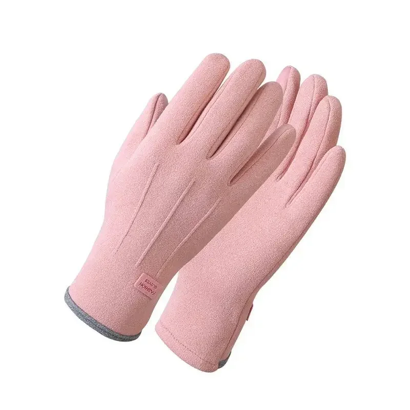 1 Paar Vintage winddichte Touchscreen-Handschuhe, dicke, verschleißfeste Fahrradhandschuhe, Winter-Vollfingerwärmer-Handschuh, Radfahren, Sport