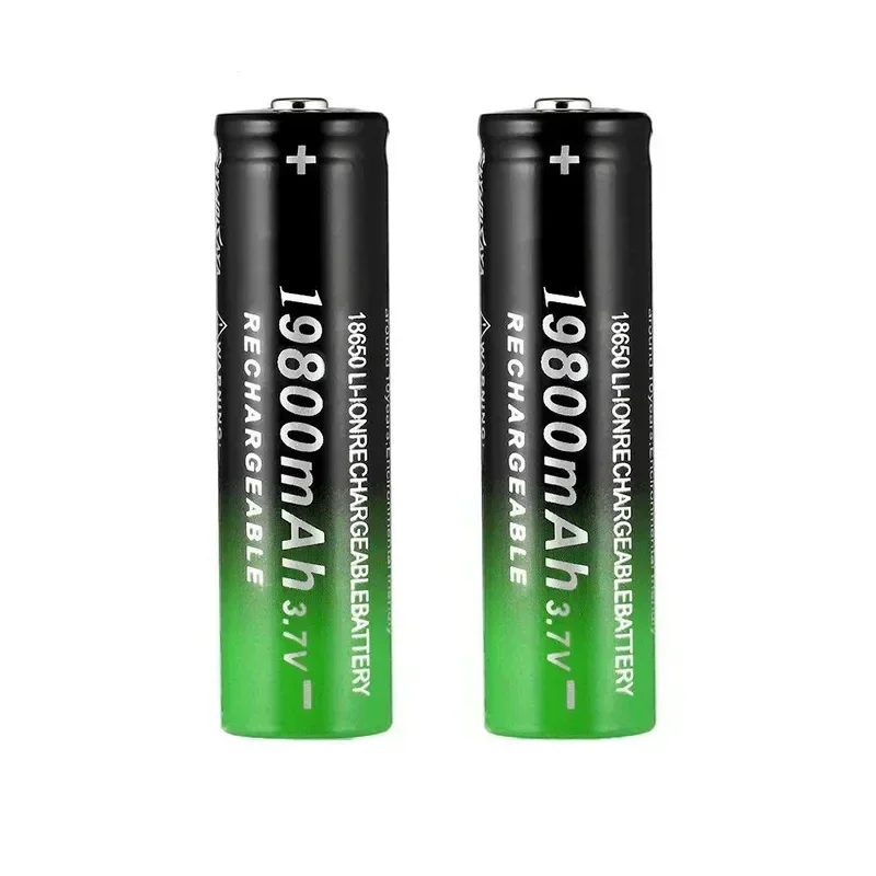 Lithium Battery Flashlight Rechargeable Battery 18650 3.7V 19800 Mah Flashlight USB Charger Free Delivery