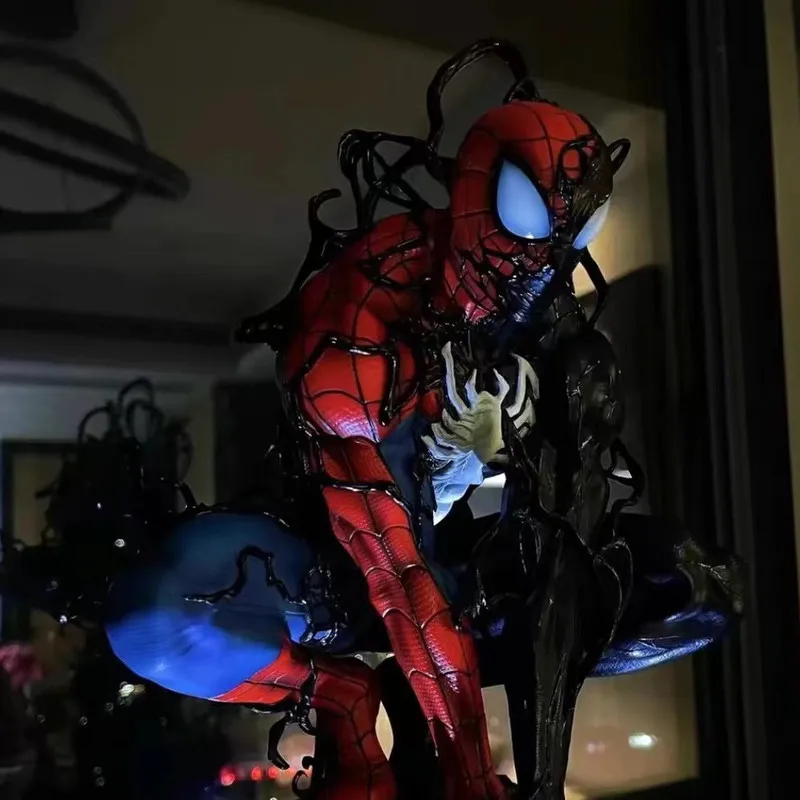Marvel Symbiote Spider Man Venom Up Collectible Statue Model Action Figure For Marvel Fans Desktop Display Decor view 5