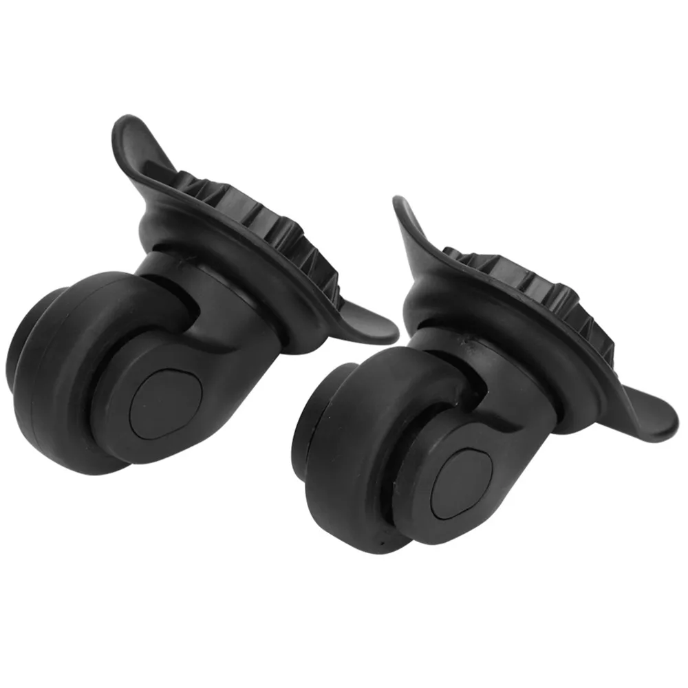 

1Pair Durable PP PET Luggage Wheels Mute Black Universal Wheel Castors Suitcase Wheels Luggage Cases