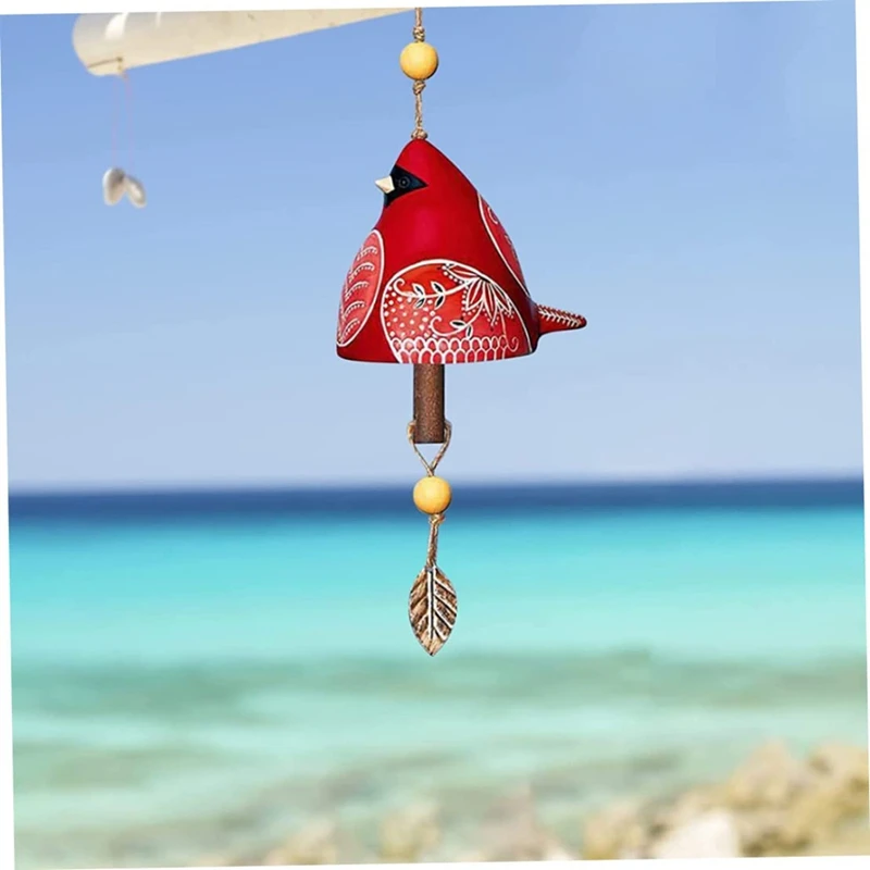 Bird Song Bell Garden Decoration,Hanging Rustic Wind Chime, Pendant Metal Tube Bell Door Bell Pendant, Festival Gift A-ABHG view 3