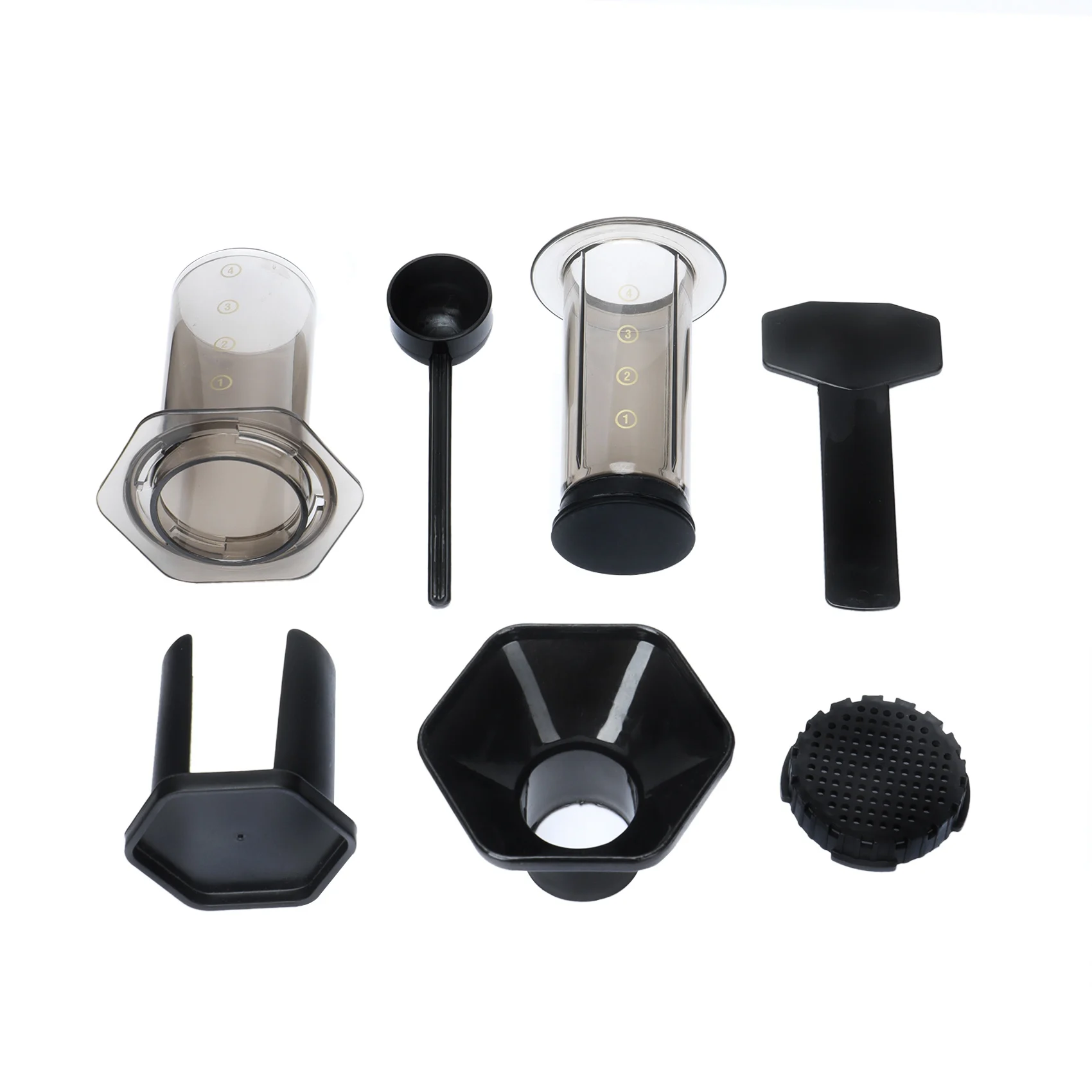 Portable Coffee Maker French Press Tools Coffee Pot Air Press Drip Coffee Machine Filters Paper Black