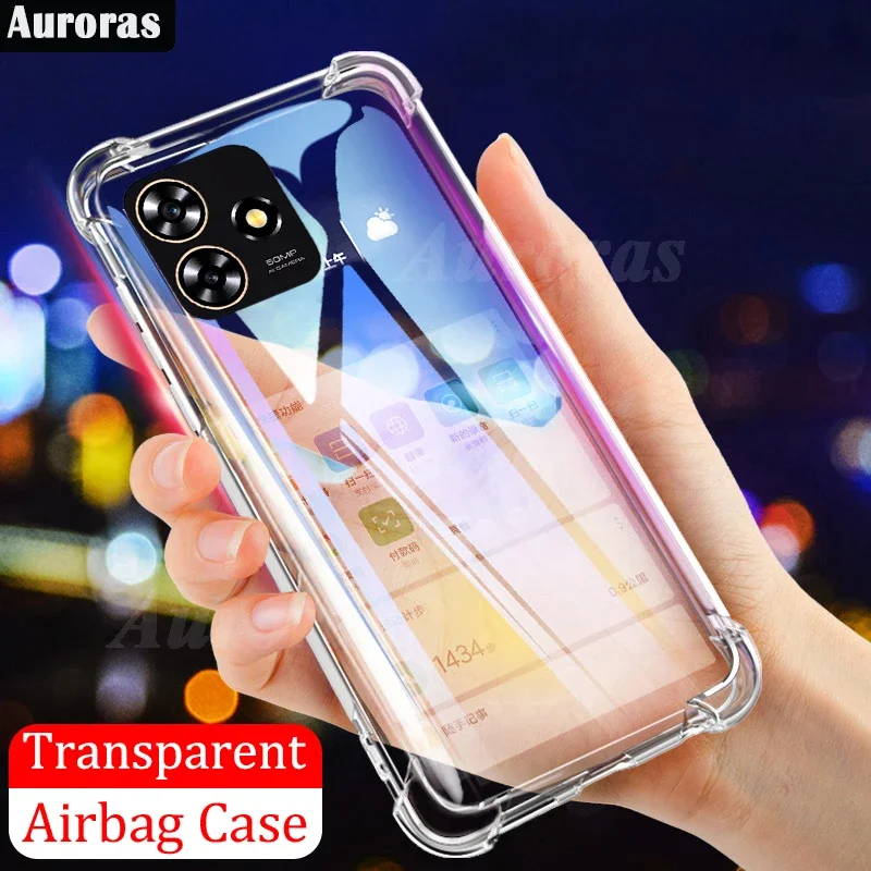 Auroras For ZTE Blade A73 4G Case Clear Airbag Corners Silicone Soft Shell For ZTE Blade A73 4G Shockproof Back Cover