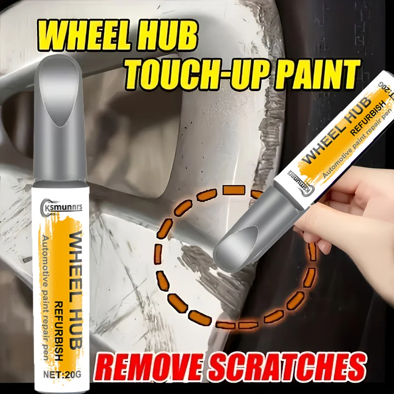 Silvery Wheel Repair Paint Kit, Including a Pen for Fixing Car Wheel Hub Scratches and a Curb Scratch Repair Kit, Suitable for A