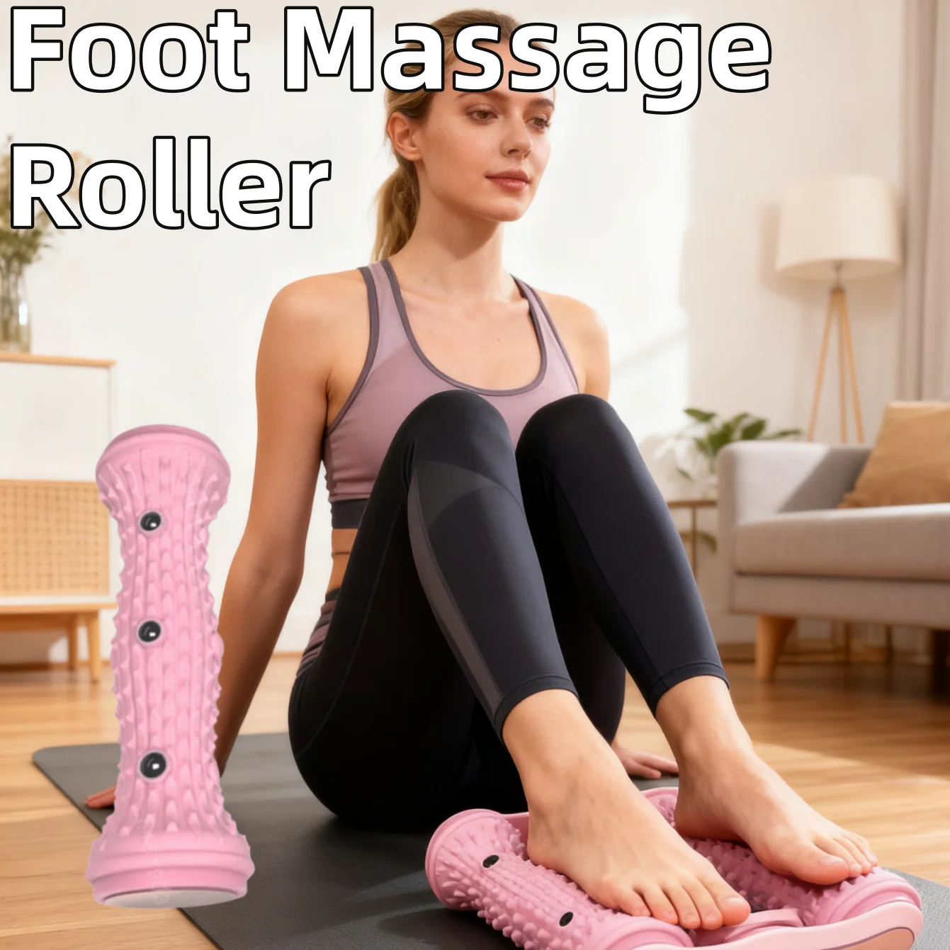 

Массажный мяч для йоги, валик для подошвенной фасции, массажер для мышц ног, массажный ролик, релаксационный уход, пластиковый ручной массажер для ног, ролики