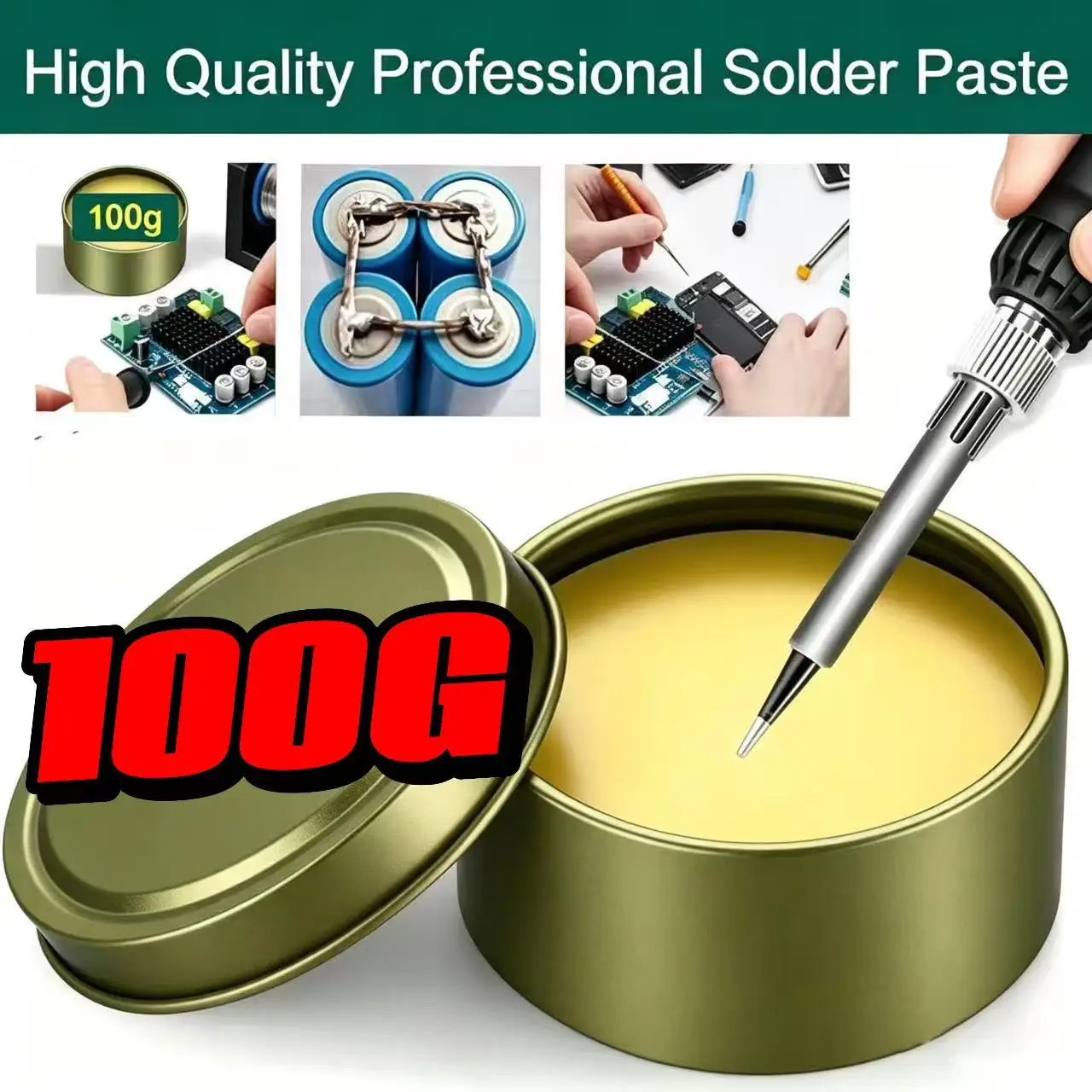 

Solder Paste Rosin Flux 10g/30g/100g Lead-free Welding Flux Iron Repair Welding Paste Soldering Tin Soldering Oil Soldering Flux
