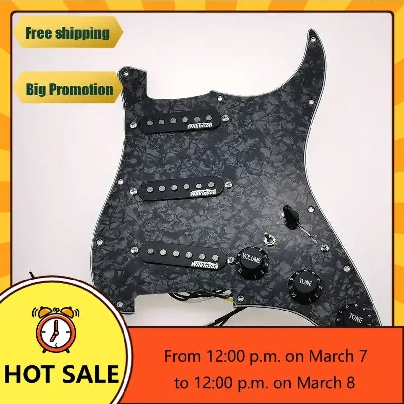 

Q-X Music Store-Guitar Pickups 7-Way type fully loaded pickguard Wilkinson WVS 60's Alnico5 SSS Single Coil