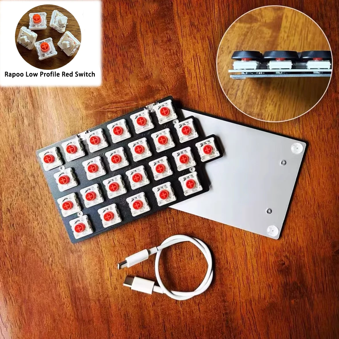 Y45a Split Keyboard Wired Low Profile Switch 45Keys RGB Customize Ergonomic Support QMK VIAL Split Keyboard PC Gamer Accessories