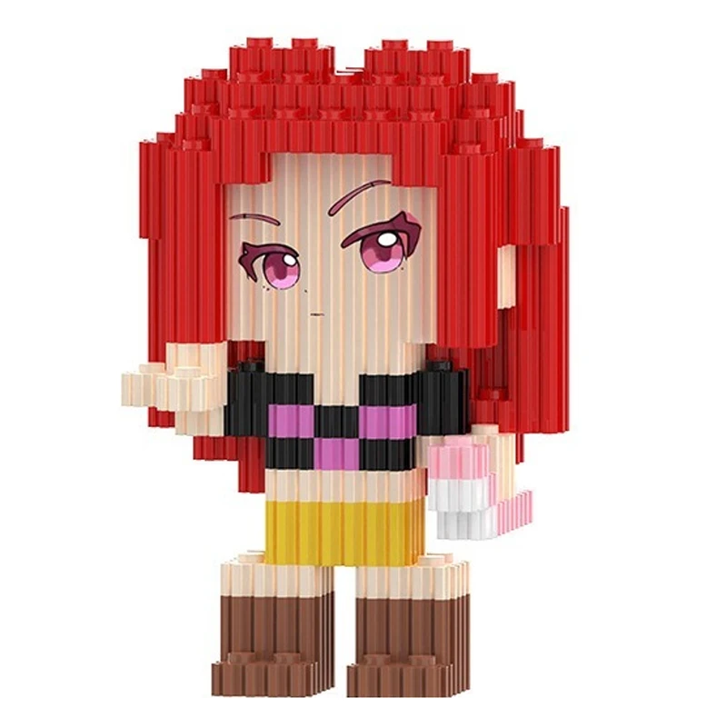 KPOP chasseurs de démons poupée de dessin animé Kawaii Mini figurine tête assemblage jouets éducatifs pour enfants bloc de construction jouet cadeau