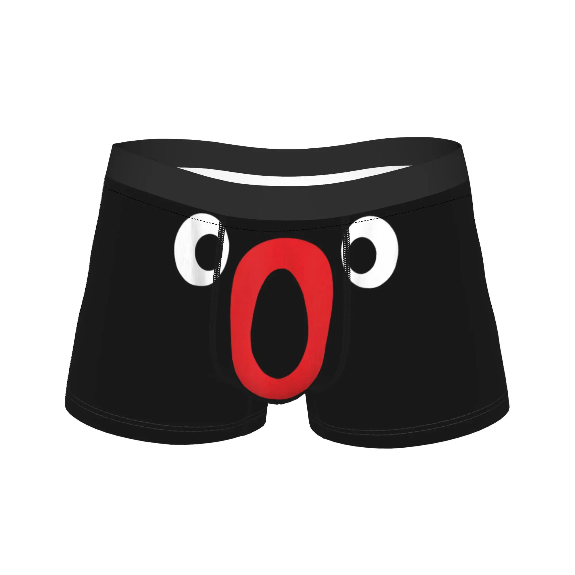 Pingu Noot Noot  Underwear  Elastic Panties Pattern Shorts Briefs For Males 3D Pouch Oversize Trunk