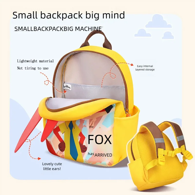 Sac à Dos observateur de Dessin Animé Disney Zootopia Judy pour Enfant de 3 à 6 Ans, Cartable de Réparation pour Garçons et Bol