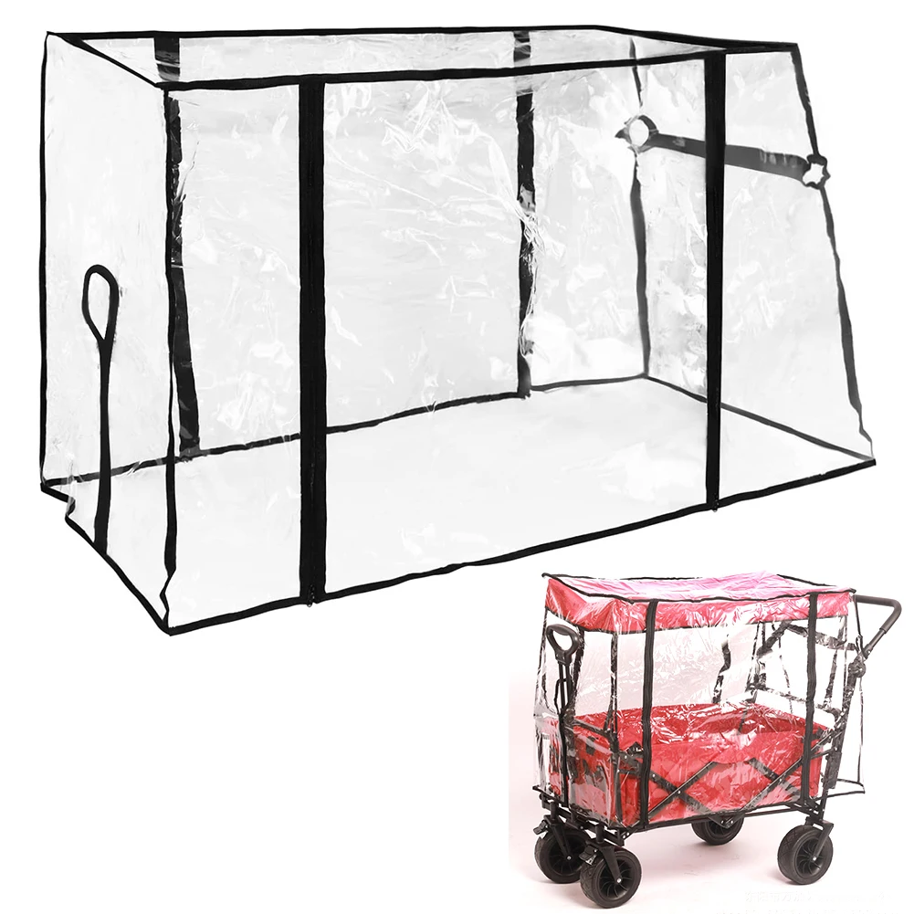 

Waterproof Cover Rain Cover Plastic PVC Garden Picnic Outdoor Campervan Folding Trolley Cart High transparency