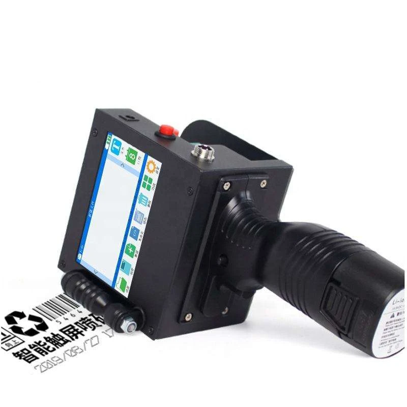 50mm Portable Handheld Thermal Inkjet Printer QR Barcode Batch Number Logo Expiry Date TIJ Coding Machine