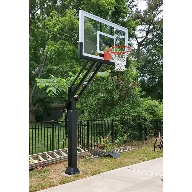 Factory Supply in Ground Training Equipment Tempered Glass Basketball Hoop with Stand Indoor Outdoor Match Competition Use