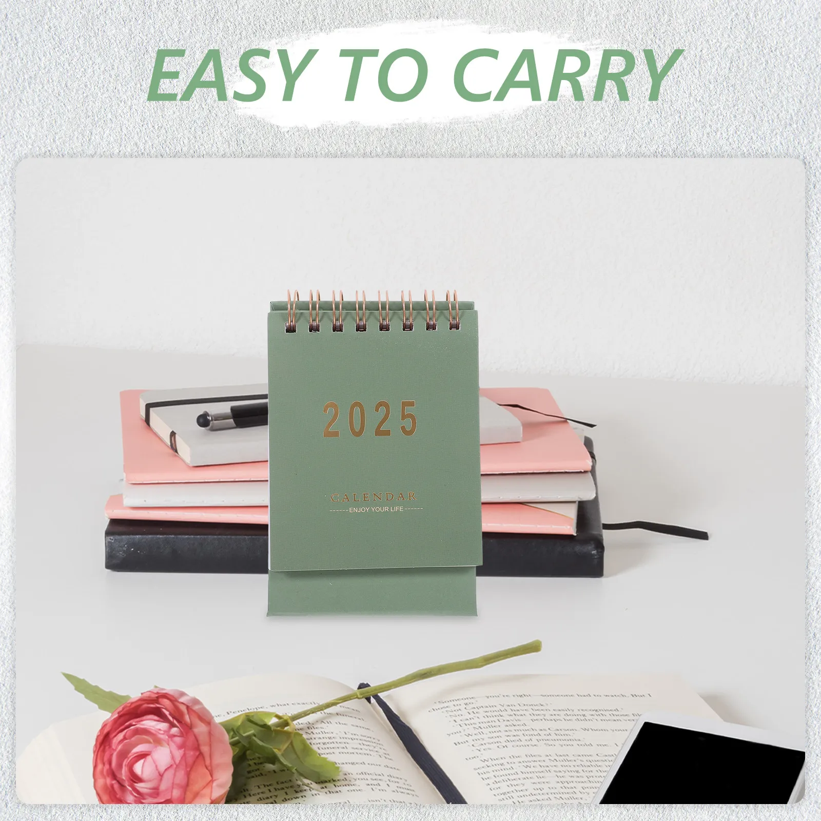

Настольный перекидной календарь-ежедневник 2024-2025 с плотной бумагой для дома и офиса, органайзер для рабочего стола