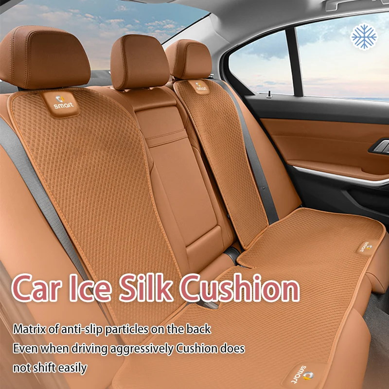 Car Seat Backrest Pad Ice Silk Cushion Interior Accessories For Smart Fortwo Forfour 451 453 450 452 454 Roadster Coupe