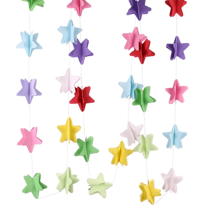 3D Butterfly Heart paper garland hanging star tissue paper garland string baby shower kids birthday party wedding decoration